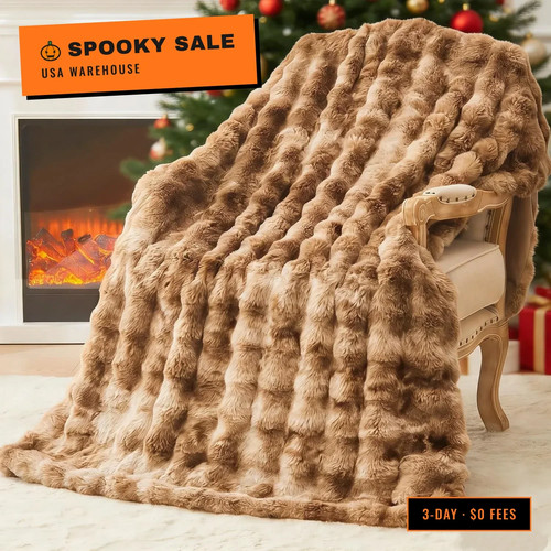 Faux rabbit fur - rabbit, bubble